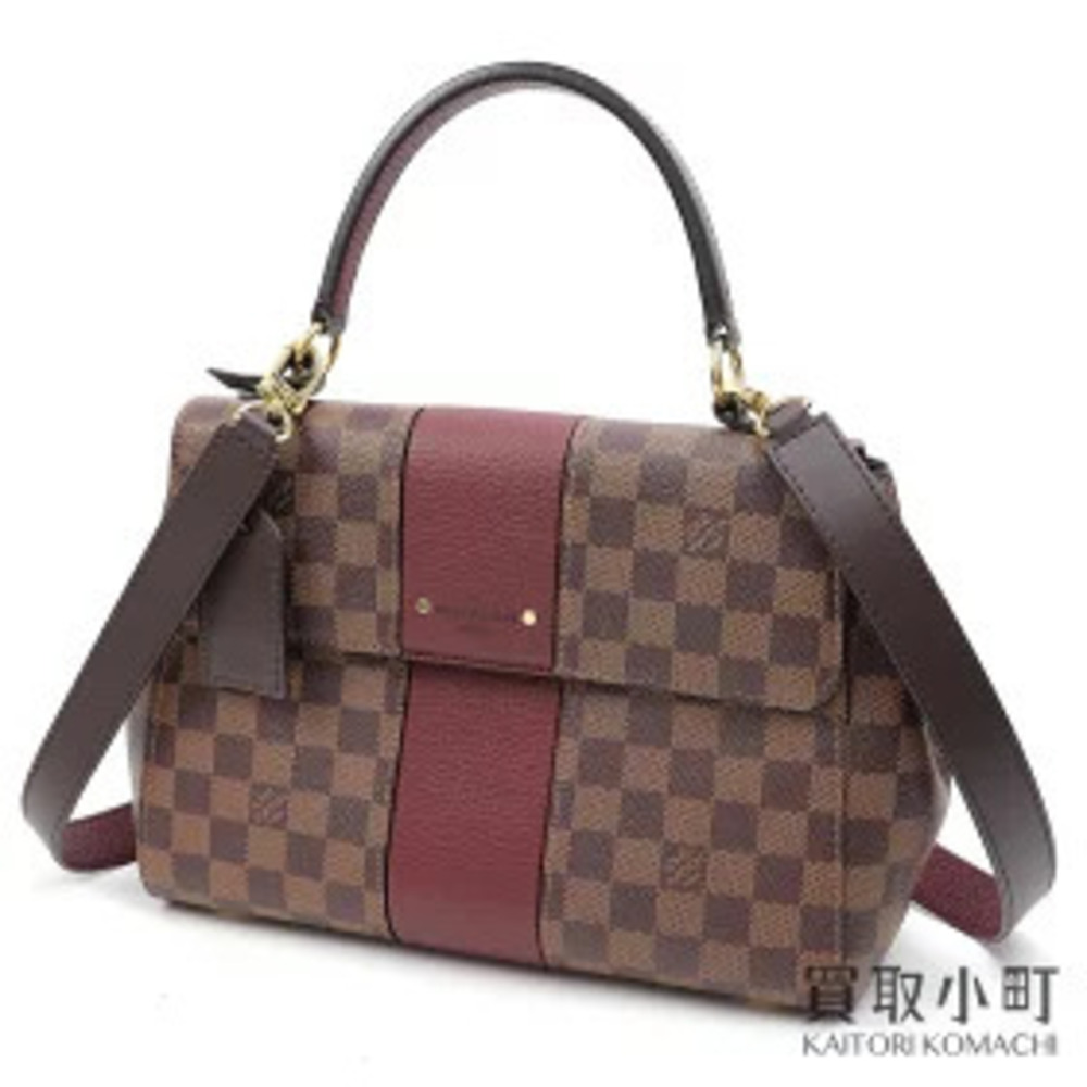 Louis Vuitton Bond Street Damier Bordeaux Purple Leather Shoulder Top Handle